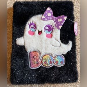 Journal Fuzzy & Glittery With Ghostie on the front, NWT